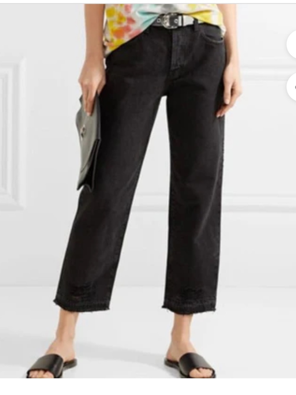 ✅ j brand ivy high rise crop straight black size 28